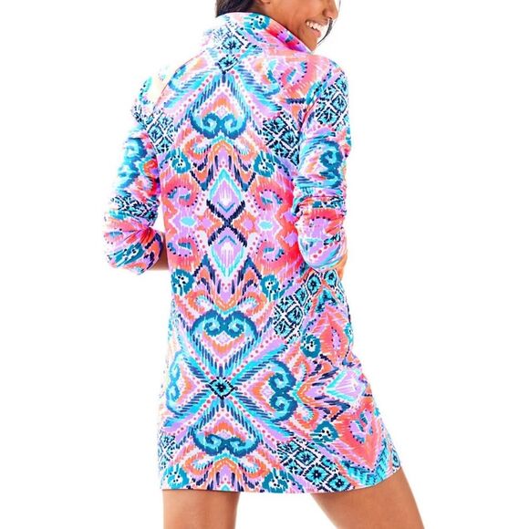 Lilly Pulitzer UPF 50+ Skipper Popover Dress Solar Opposite - Picture 4 of 14